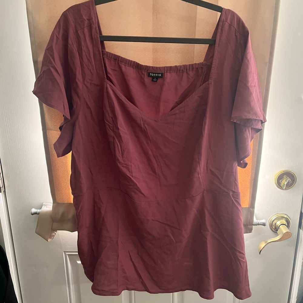 Torrid Women's Burgundy Top